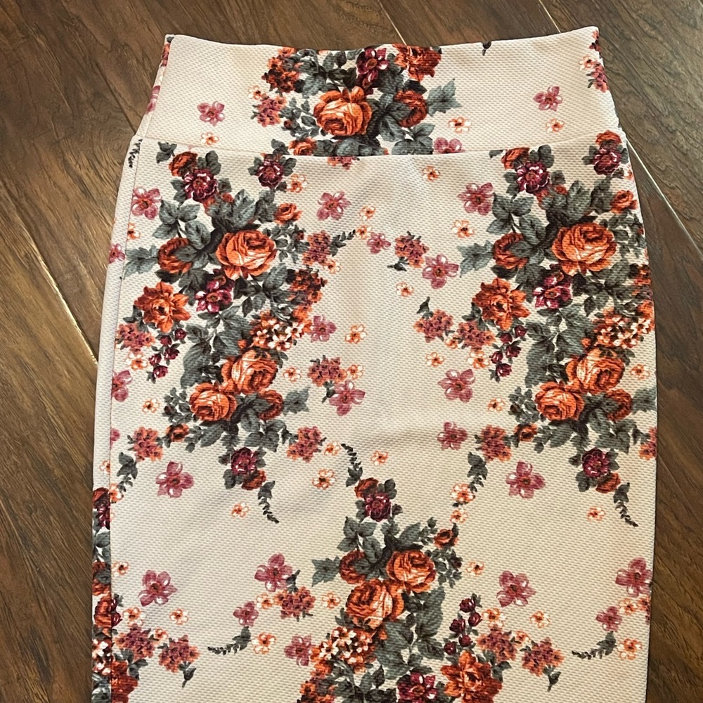 LulaRoe Floral Cassie Skirt NWOT